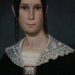 American Portrait of a Young Woman, New York, circa 1860, Attrib. Thomas Waterman Wood