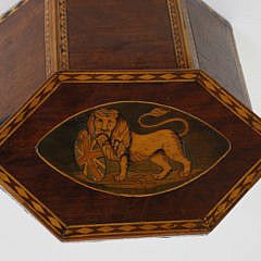 George III Marquetry Inlaid Tea Caddy, circa 1785