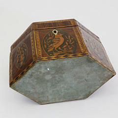 George III Marquetry Inlaid Tea Caddy, circa 1785