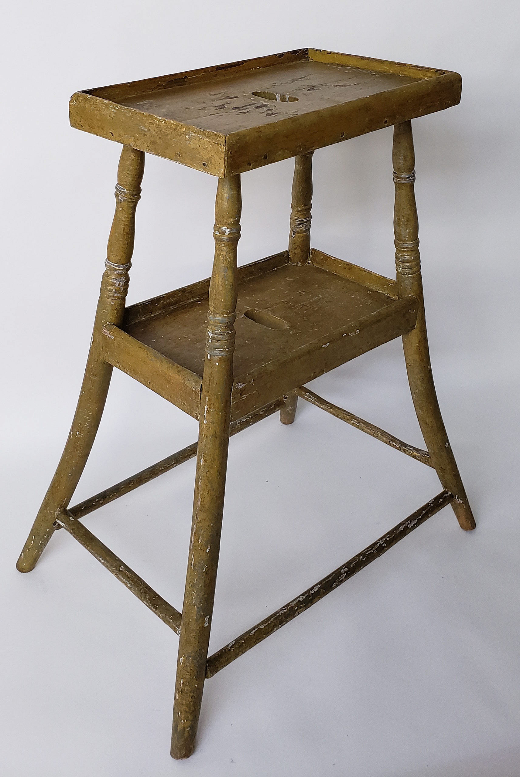 19th Century Country Primitive Side Table - American Paint Decorated ...
