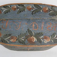 Scandinavian Decorated Oval Band Box, circa 1843