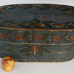 Scandinavian Decorated Oval Band Box, circa 1843