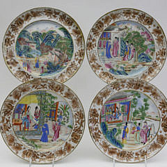 5-4905 Four Chinese Export Mandarin Plates A_MG_1468