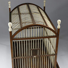  Joseph Clapp Nantucket Whalebone, and Antique Whale Ivory Birdcage, circa 1870