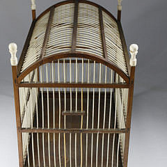  Joseph Clapp Nantucket Whalebone, and Antique Whale Ivory Birdcage, circa 1870