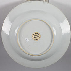 Armorial China Trade Porcelain Soup Plate, circa 1740