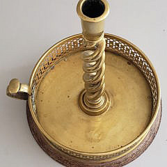 Antique English Barley Twist Brass Chamberstick