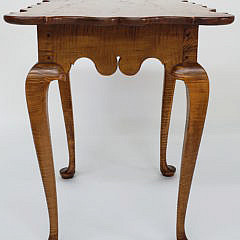 G. Holmes Hand Crafted Tiger Maple Porringer Top Table