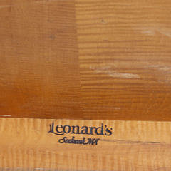 Leonard’s Tiger Maple Sheraton Style Cocktail Table