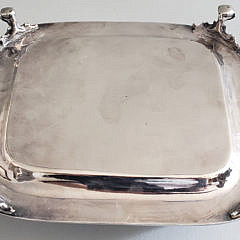 Silver Plated Floral Etched Sardine Box