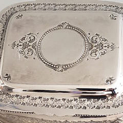 Silver Plated Floral Etched Sardine Box