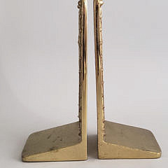 Virginia Metalcrafters Brass Figural Bookends