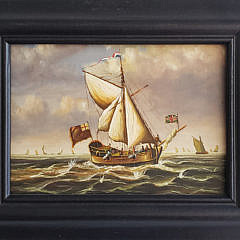 7-4934 Miniature Maritime Painting A