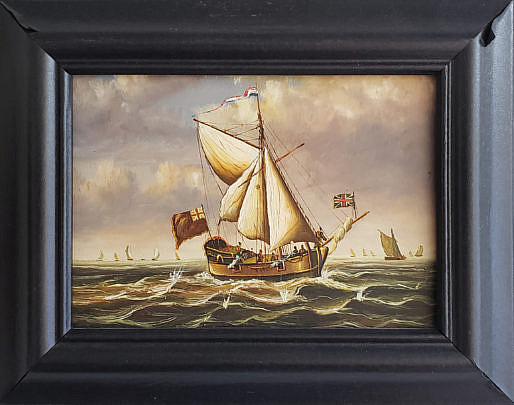 7-4934 Miniature Maritime Painting A