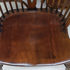 Eight English Elm Splat Back Windsor Dining Chairs