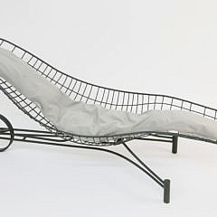 Vladimir Kagan Metal Garden “Capricorn” Chaise Lounge, circa 1950-1959