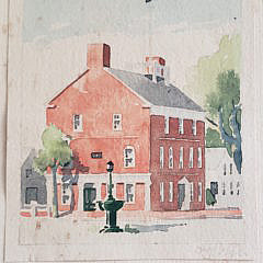 Four Doris and Richard Beer Nantucket Watercolors