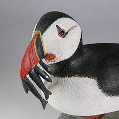 J. Harvey American Atlantic Puffin Decoy, Contemporary