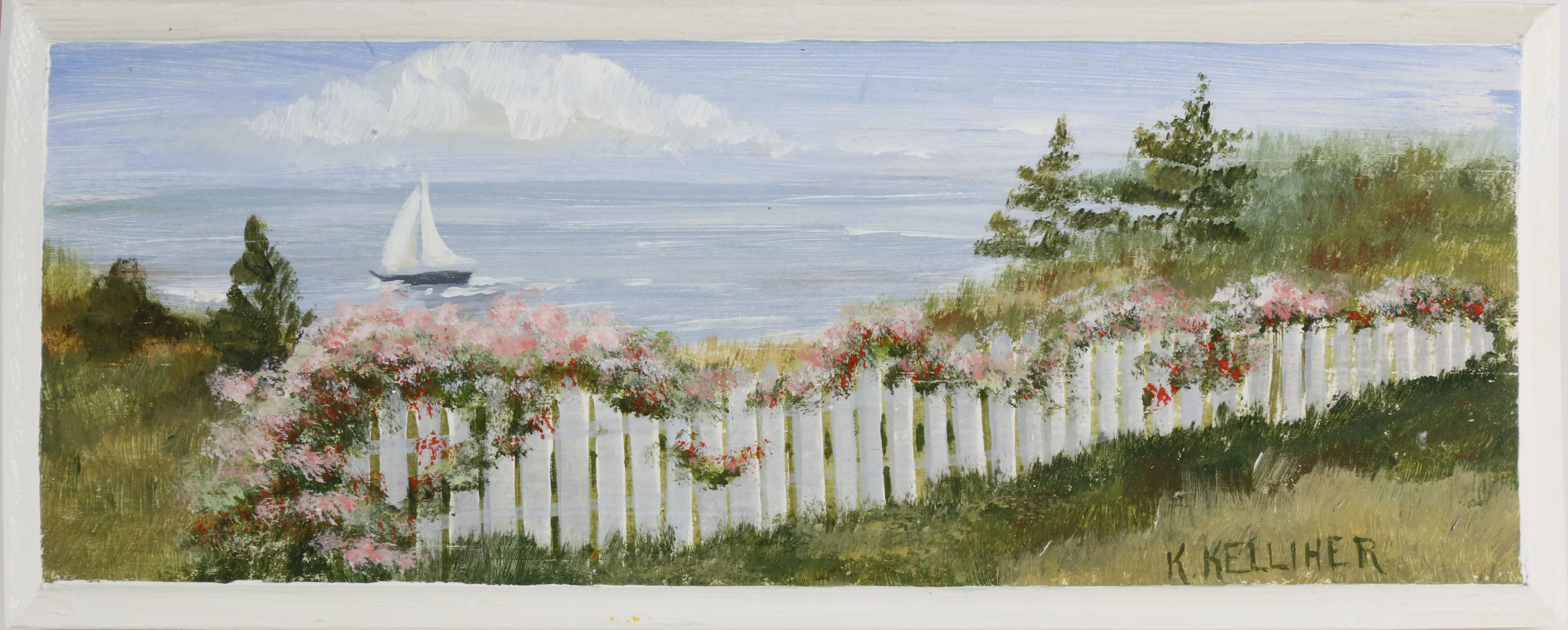 Kathleen Potter Kelliher Acrylic on Wood "Summer Afternoon" Kathleen Potter Kelliher Acrylic