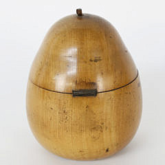 English Pear Form Tea Caddy, 18th Century