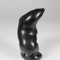 Inuit Hand Carved Soapstone Model of a Sea Lion