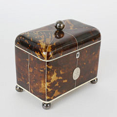 Regency Tortoiseshell Tea Caddy, 1st Quarter of the 19th Century