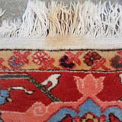 Vintage Hand Knotted Heriz Oriental Carpet