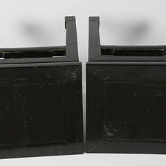 Pair of Chinese Export Black Lacquered Side Tables, 19th century