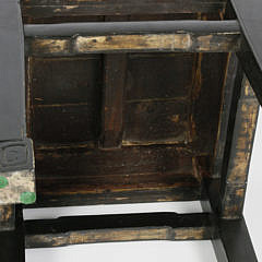 Pair of Chinese Export Black Lacquered Side Tables, 19th century