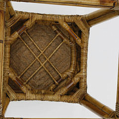 Six Contemporary Bamboo and Rattan Barstools