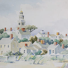 Doris and Richard Beer  Watercolor on Paper “Unitarian Church”