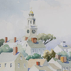 Doris and Richard Beer  Watercolor on Paper “Unitarian Church”