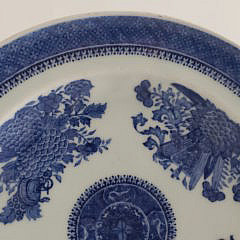 19th Century Fitzhugh Blue and White Hot Water Plate