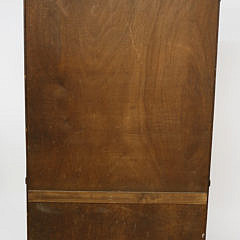 English Blonde Mahogany Cylinder Desk Secretary Bookcase, 19th century