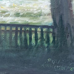 Paul Longnecker Oil on Canvas, “Lily Pond”, Nantucket