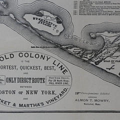 Historical Map of The Old Colony Line Surveyed and Drawn by the Reverend F.C. Ewer D.D., circa 1886