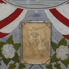 British Woolie With Clipper Vignette and Allied Flags, 19th Century