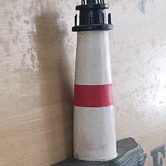 Jack De Rosa Carved Wood Nantucket Sankaty Lighthouse Trade Sign