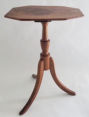 2424-955 Tiger Maple Candle Stand A