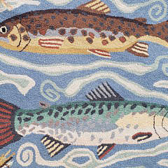 Claire Murray Trout Fish Hooked Rug Runner