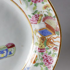 Chinese Export Famille Rose Oval Meat Dish, circa 1830