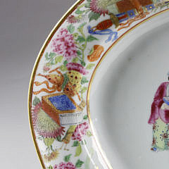 Chinese Export Famille Rose Oval Meat Dish, circa 1830