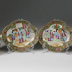 294-4621 Pair of Rose Canton Cups and Saucers A_MG_2303