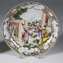 Chinese Export Rockefeller Porcelain Dish, circa 1760-70