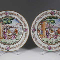 312-4621 Pair of Mandarin Palette Porcelain Plates A_MG_2273