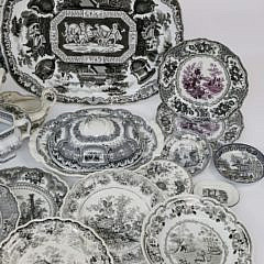 Assorted Collection of English Black and White Transferware