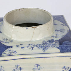 Canton Blue and White Storage Canister, circa 1840s