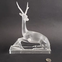 41-4782 Lalique Glass Deer A