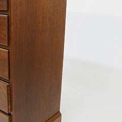 American Cherry Chippendale Five Drawer Tall Chest, circa 1800