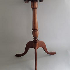 19th Century Cherry Tilt Top Candle Stand